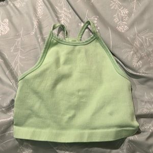 ARITZIA TNA CROP GREEN XSMALL
